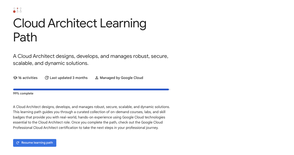 Cloud Architect Learning Path